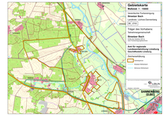 Gebietskarte des Flurbereinigungsverfahren Streetzer Bach