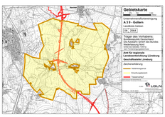 Gebietskarte zum Flurbereinigungsverfahren A39-Gollern