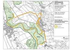 Vorläufige Gebietskarte zum geplanten Flurbereinigungsverfahren AllerVielfalt Otersen