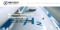 Screenshot der Homepage des Wasserstoffnetzwerkes