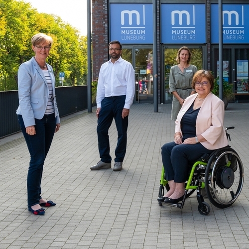 Monika Scherf, Landesbeauftragte für regionale Landesentwicklung begrüßte Gäste aus der Region bei der Integrationskonferenz im Museum